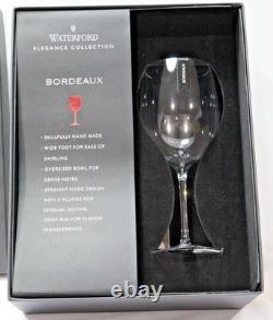 NEW Waterford Bordeaux Hand-Made Fine Crystal Wine Glasses Elegance Collection