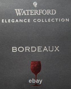 NEW Waterford Bordeaux Hand-Made Fine Crystal Wine Glasses Elegance Collection