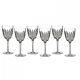 NEW Waterford Crystal LISMORE DIAMOND Set of 6 Goblet Wine Glasses FREE SHIP