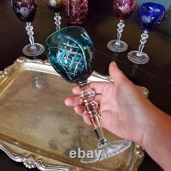 Nachtmann Bleikristall Color CRYSTAL CUT CLEAR BOHEMIAN DECANTER WINE GLASSES DR