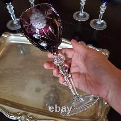 Nachtmann Bleikristall Color CRYSTAL CUT CLEAR BOHEMIAN DECANTER WINE GLASSES DR