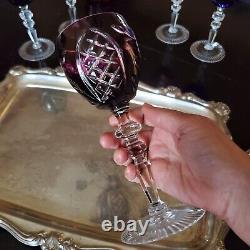 Nachtmann Bleikristall Color CRYSTAL CUT CLEAR BOHEMIAN DECANTER WINE GLASSES DR