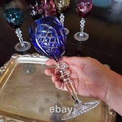 Nachtmann Bleikristall Color CRYSTAL CUT CLEAR BOHEMIAN DECANTER WINE GLASSES DR