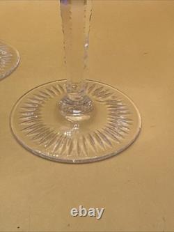 Nachtmann Bleikristall emerald green Grape Cut To Clear Wine Glass Set Of 2