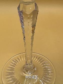 Nachtmann Bleikristall emerald green Grape Cut To Clear Wine Glass Set Of 2