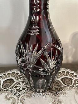 Nachtmann Bohemian Crystal Cut To Clear Decanter & 11 (5-1/8) Wine Goblets
