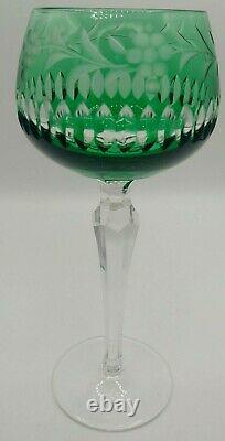 Nachtmann Czech Bohemian Crystal Wine Hock Goblets 8 Colors Cut To Clear 4