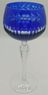 Nachtmann Czech Bohemian Crystal Wine Hock Goblets 8 Colors Cut To Clear 4