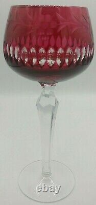 Nachtmann Czech Bohemian Crystal Wine Hock Goblets 8 Colors Cut To Clear 4