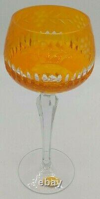 Nachtmann Czech Bohemian Crystal Wine Hock Goblets 8 Colors Cut To Clear 4