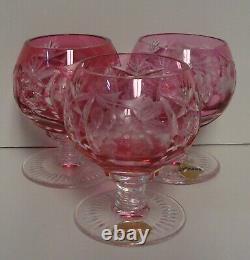 Nachtmann TRAUBE (CRANBERRY RED) Brandy Glasses SET OF THREE More Items Here