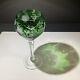 Nachtmann Traube 8.25 Emerald Green Tall Hock Wine Glass Cut To Clear 24% Lead