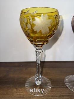 Nachtmann Traube Cased Cut to Clear Crystal wine glasses-8 1/4- Set Of 4. Nice