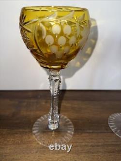 Nachtmann Traube Cased Cut to Clear Crystal wine glasses-8 1/4- Set Of 4. Nice