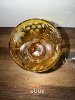 Nachtmann Traube Cased Cut to Clear Crystal wine glasses-8 1/4- Set Of 4. Nice