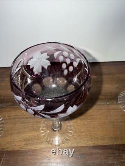 Nachtmann Traube Cased Cut to Clear Crystal wine glasses-8 1/4- Set Of 4. Nice