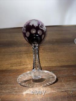 Nachtmann Traube Cased Cut to Clear Crystal wine glasses-8 1/4- Set Of 4. Nice