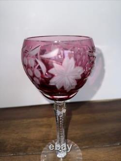 Nachtmann Traube Cased Cut to Clear Crystal wine glasses-8 1/4- Set Of 4. Nice