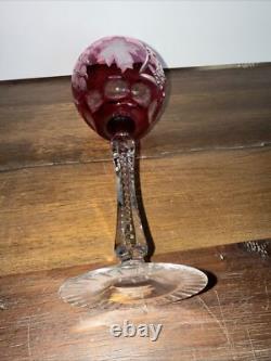 Nachtmann Traube Cased Cut to Clear Crystal wine glasses-8 1/4- Set Of 4. Nice
