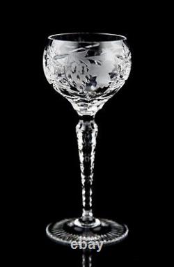 Nachtmann Traube Clear Hock Wine Glasses Set (4) Elegant Vintage Crystal Germany
