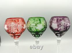 Nachtmann Traube Crystal Cut to Clear 8.25 Tall Hock Wine Glasses, Set of 3