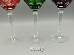 Nachtmann Traube Crystal Cut to Clear 8.25 Tall Hock Wine Glasses, Set of 3