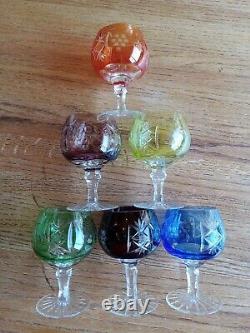 Nachtmann Traube Cut to Clear 4.5 Crystal Wine Glass Set of 6 Multicolor