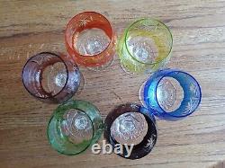 Nachtmann Traube Cut to Clear 4.5 Crystal Wine Glass Set of 6 Multicolor