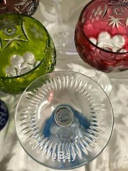 Nachtmann Traube Cut to Clear Bohemian Wine Hocks/Glasses Crystal Set/12+extra