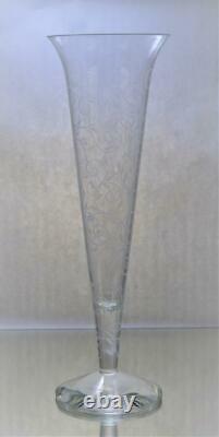 New BACCARAT France Crystal Etched Scrolls & Leaves RENDEZVOUS 7h Wine Glass