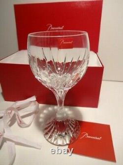 New Baccarat Crystal Massena Water Wine Glass 7 Signed In Box