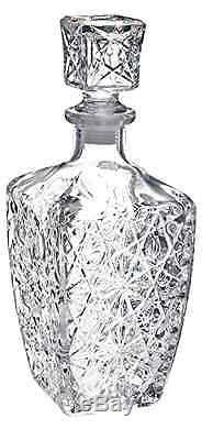 New Crystal Bottle Decanter Vintage Glass Whiskey Wine Liquor Jim Beam Alcohol