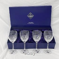 New Lot Of 4 Edinburgh 6-7/8 Wine Glasses In Original Box Free Shipping