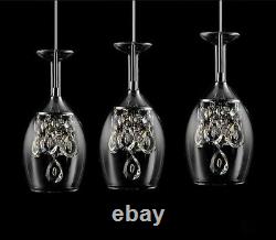 New Modern Crystal Wineglass Chandelier Ceiling Lights Pendant Lamp LED Lighting