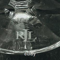 New Ralph Lauren Herringbone Wine Stem Water Goblet 9 1/4 Set of Two Glasses