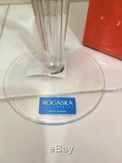 New Rogaska Crystal Bond Red Wine Goblet 110729 Set Of 4
