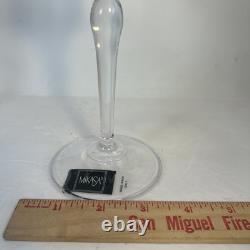 New VTG 90s Mikasa Palatial Platin Wine Glasses 4 Ct Long Stem, Platinum Trim