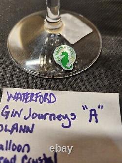 New Waterford Crystal Set of 2 Gin Journeys Olann Balloon Gin/Wine/Water Glasses