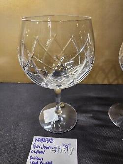 New Waterford Crystal Set of 2 Gin Journeys Olann Balloon Gin/Wine/Water Glasses