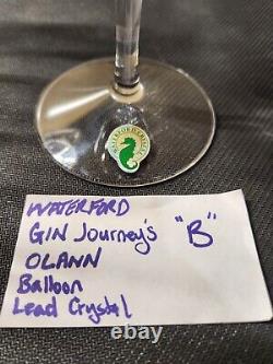 New Waterford Crystal Set of 2 Gin Journeys Olann Balloon Gin/Wine/Water Glasses