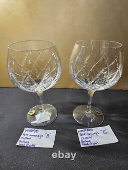 New Waterford Crystal Set of 2 Gin Journeys Olann Balloon Gin/Wine/Water Glasses