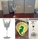 New in Box 10 Vintage WATERFORD CRYSTAL Lismore Platinum Wine Glasses IRELAND
