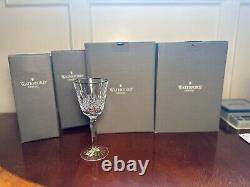 New in Box 10 Vintage WATERFORD CRYSTAL Lismore Platinum Wine Glasses IRELAND