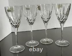 New with tags Royal Doulton Lot Of 4 VTG Crystal wine Glasses 7 1/2 X 3