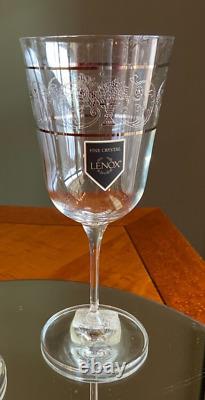 Nine (9) Lenox Lead-Free Crystal Wine Glasses, Autumn Legacy New with Tags