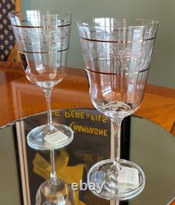 Nine (9) Lenox Lead-Free Crystal Wine Glasses, Autumn Legacy New with Tags