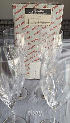 Noritake Full Lead Crystal Wine Glasses, West Germany Rothschild, Original Box