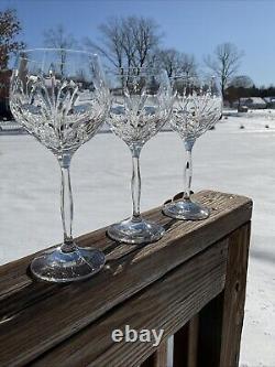 Noritake ROTHSCHILD (3) Crystal Wine Glasses Mint Condition7 1/4