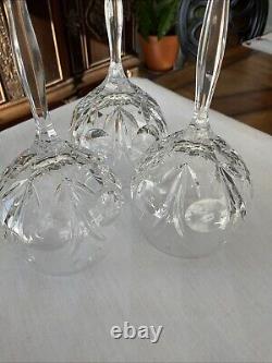 Noritake ROTHSCHILD (3) Crystal Wine Glasses Mint Condition7 1/4