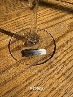 Noritake Virtue 868 Etched Rose Lead Crystal Glass Set 15pc Japan 8 Water 7 Wine